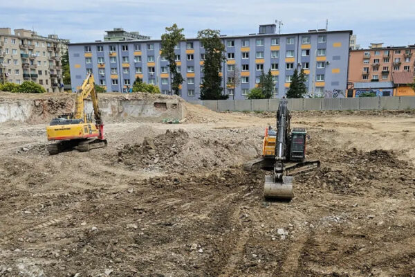 Demolition of foundations continues until the site is completely cleared